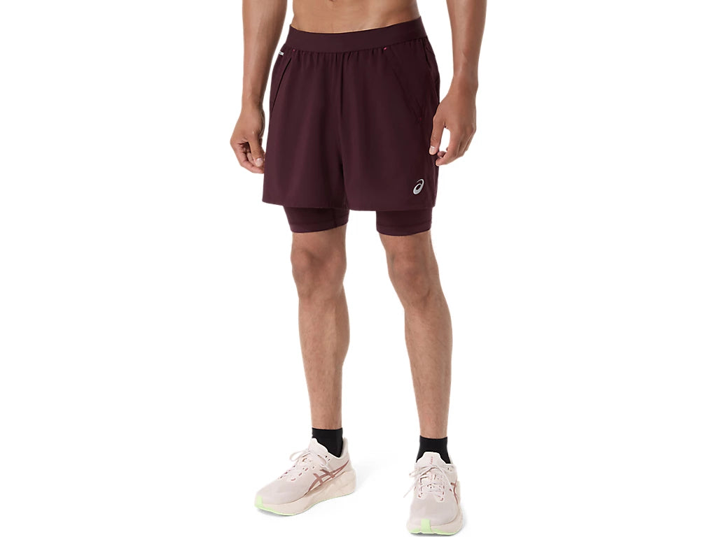 Asics - Short 2 in 1 Road 5 po - Homme