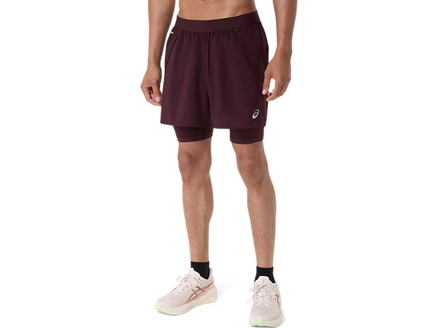 Asics - Short 2 in 1 Road 5 po - Homme