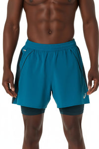 Asics - Short 2 in 1 Road 5 po - Homme