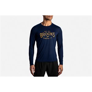 Brooks Distance graphic long sleeve homme navy 45.99$